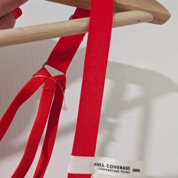 NWT Aerie | Real Sunnie Full Coverage Lightly Lined Strappy Bra In Red (38DD) - Picture 10 of 11